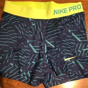 Nike pro compression shorts with 3" inseam